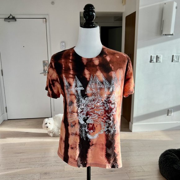 ✨Upcycled | Vintage Def Leppard Graphic Relaxed Fit T-Shirt | Large | Black - Picture 5 of 11